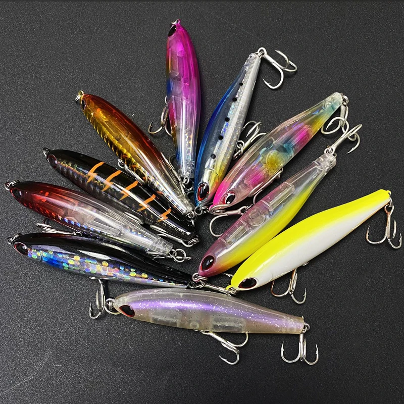 Señuelos de pesca con lápiz de hundimiento lento, 16g, 80mm, Wobbler de agua salada, cebo Artificial para lubina, trucha, Trolling, equipo de pesca Swimbait - imagen 5