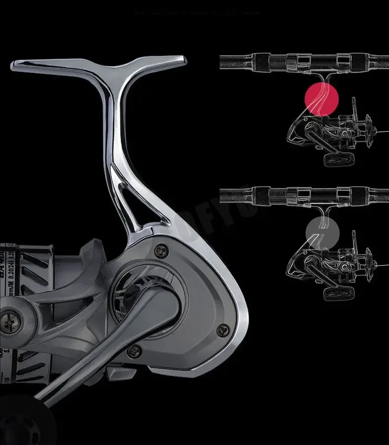 Todo metal 5,2: 1 GA1000 GA2000 GA3000 GA4000 GA5000 GA7000 carrete de pesca giratorio de fuerte tracción 9 + 1BB aparejos de pesca de agua salada - imagen 4