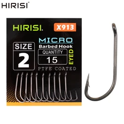 Anzuelos Hirisi para carpa – Acero al carbono, vástago largo con púas