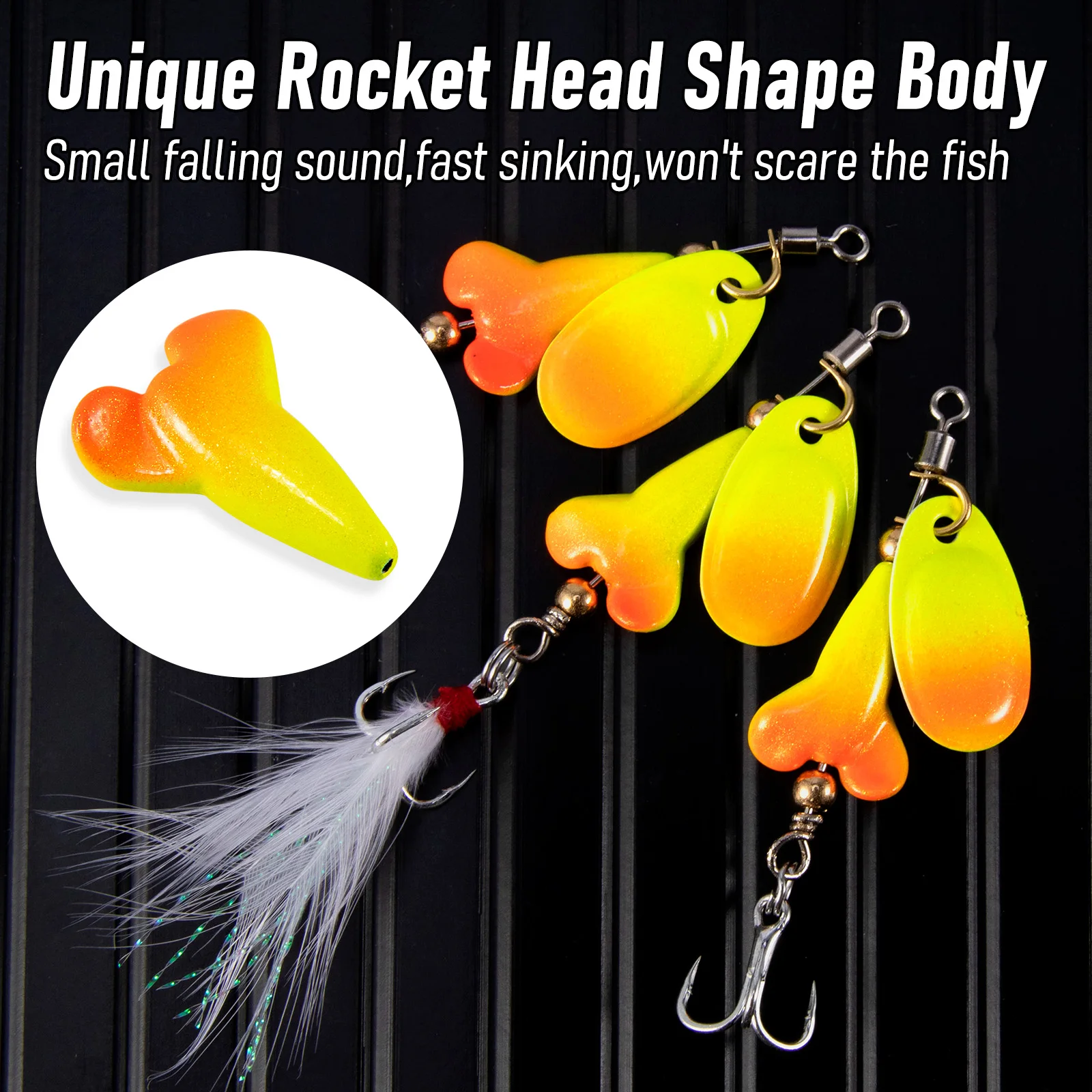 Spinner metálico para lubina y salmón – Señuelo wobble de jigging - imagen 5