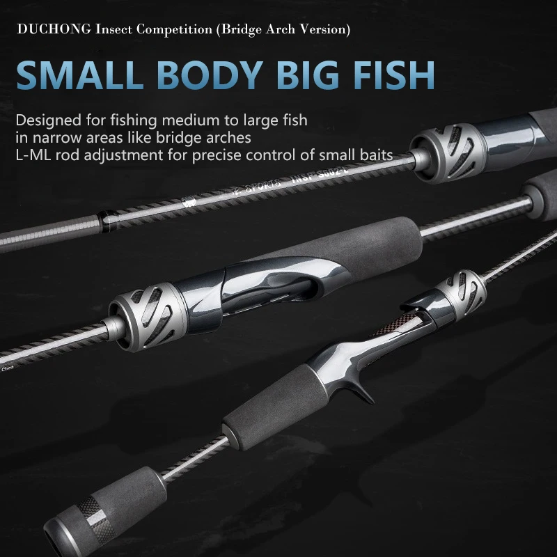Caña giratoria Mavllos DuChong utilizada en señuelo de competición 3-8g L/ML línea de punta rápida 2-6LB caña de pescar de carbono de corriente ligera - imagen 2