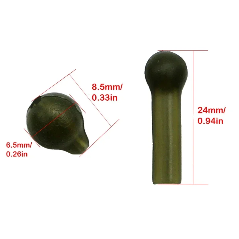 Kit de accesorios de pesca de carpa, Kit de accesorios de pesca de carpa, Mangas de cuentas Heli, Clip de anillo Q Para carpa Hiar, equipo de aparejos de cambio rápido, 5 Juegos = 20 piezas - imagen 3