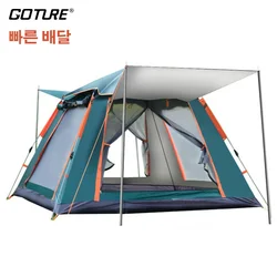 Tienda automática impermeable Goture para 6-7 personas, tienda de campaña de doble capa de 240x240x150cm, cúpula para exteriores, tienda familiar para acampar, tiendas para parejas