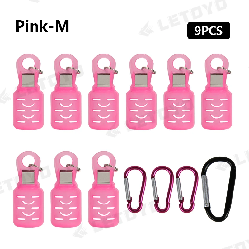 9pcs pink-M