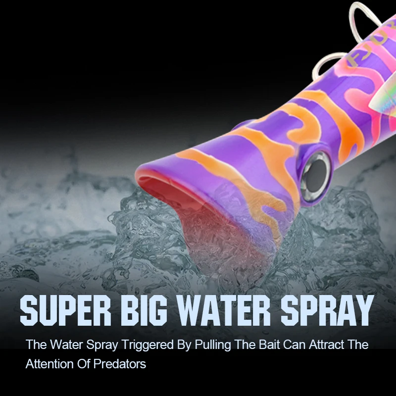 FJORD Poppers-señuelo de pesca de mar, cebos duros flotantes de 165mm y 82g, Pace en forma de Z a través del alambre, accesorios de pesca para construcción - imagen 5