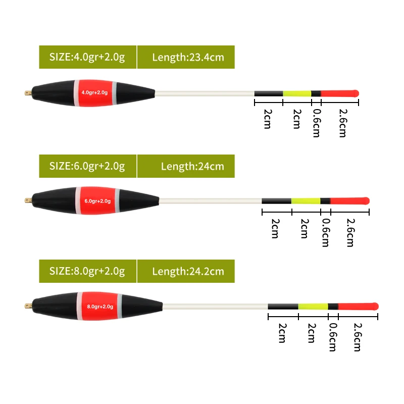 ORJD-Juego de flotadores de pesca japoneses, boya de madera de Balsa, tapón Bobber, accesorios de pesca, 3 uds. - imagen 5