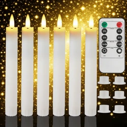 Velas LED parpadeantes con mando y soporte 3D para Navidad