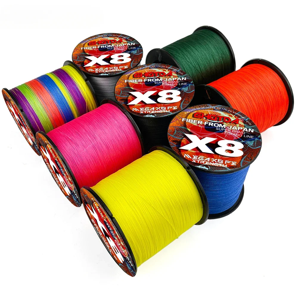 Línea de pesca 8X, líneas trenzadas de PE de 18-78LB para pesca con señuelo, alambre multifilamento de 8 hebras, 100M-1000M, fuerte resistencia a la abrasión - imagen 5