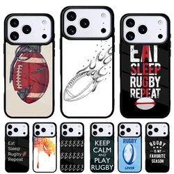 Funda iPhone con estampado de balón de rugby para modelos Air y Pro