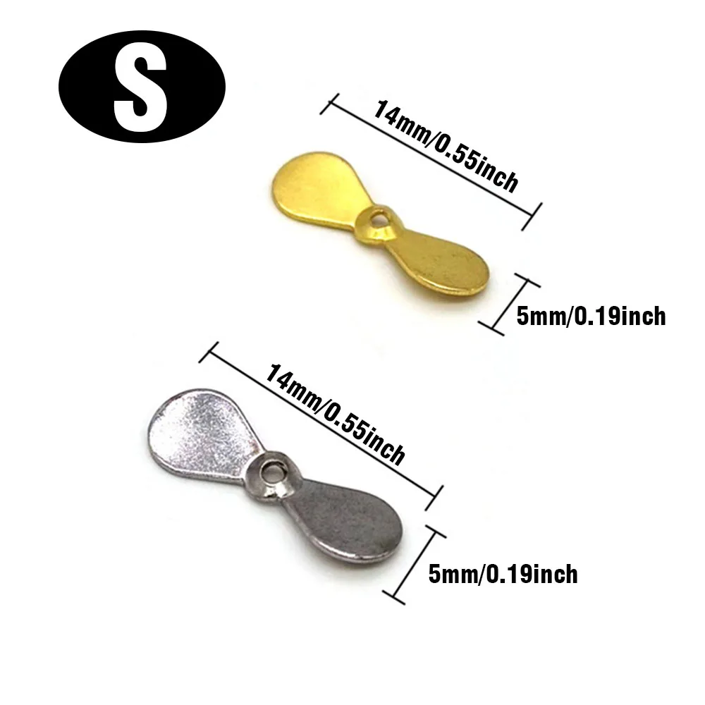 10 Uds. Hoja de hélice de pesca Turbo hélice Spinner cuchillas estilo Popper - imagen 4