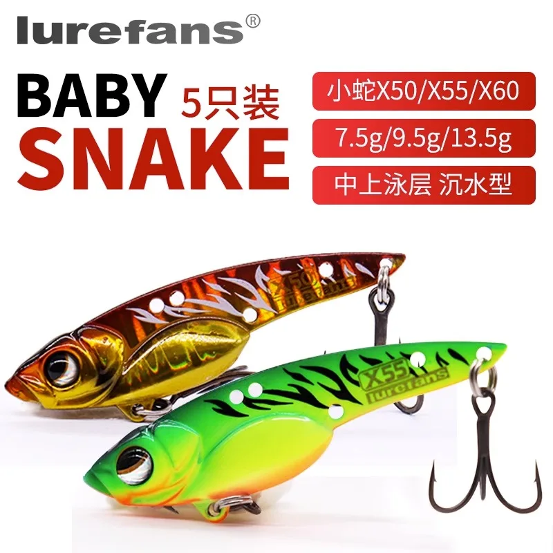Lurefans Baby Snake Señuelo VIB Hundido para Black Bass y Perca - imagen 5