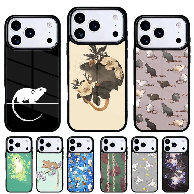 Funda para iPhone con diseño de ratón – Carcasa trasera compatible