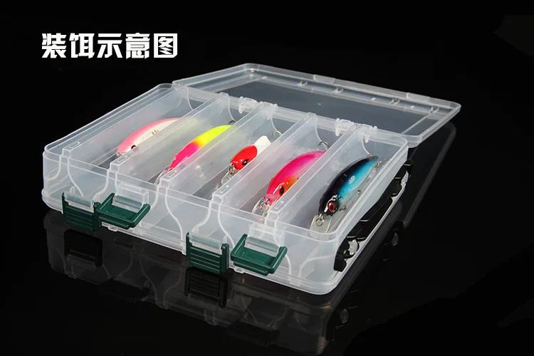 Cajas de aparejos de pesca grandes, almacenamiento de señuelos portátil de doble capa, múltiples compartimentos, caja de herramientas de engranajes, estuche de plástico de transporte, contenedor de cebo - imagen 5