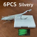 6 piezas plateadas
