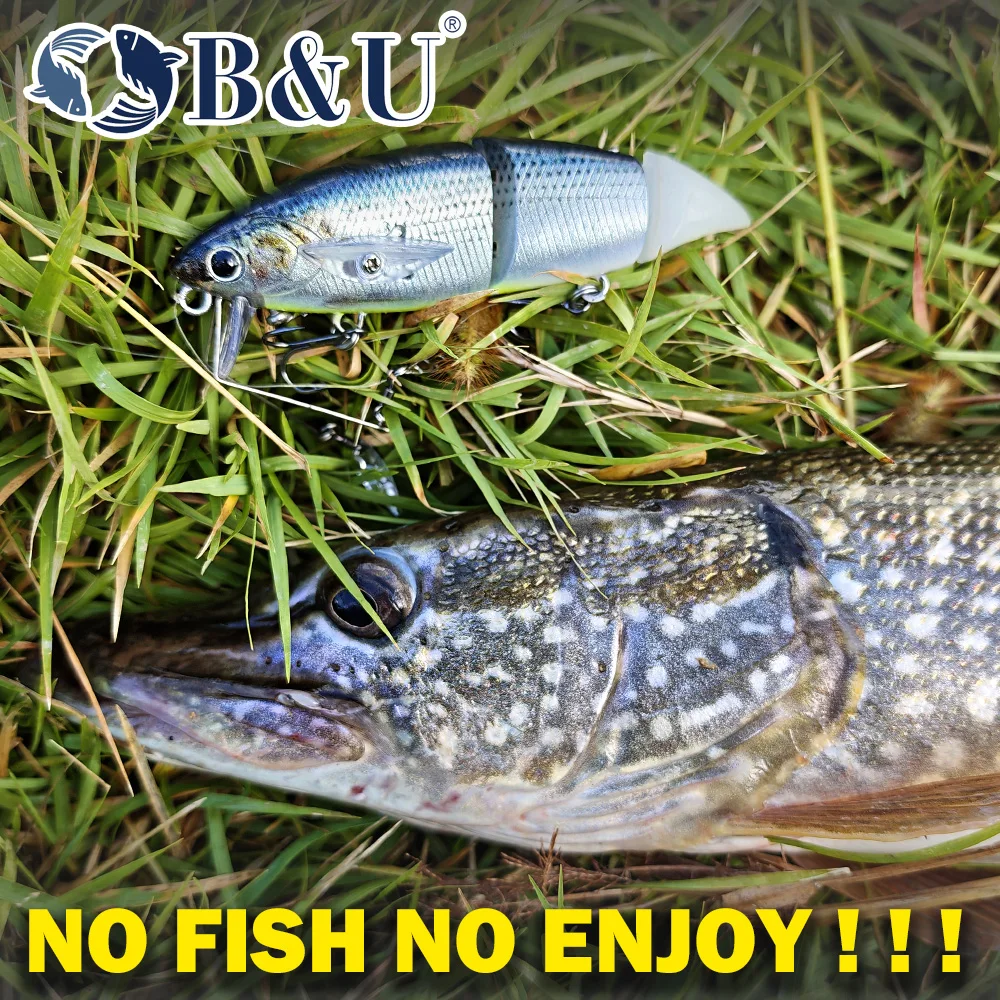 Swimbait flotante articulado B & U forma S lubina - imagen 3