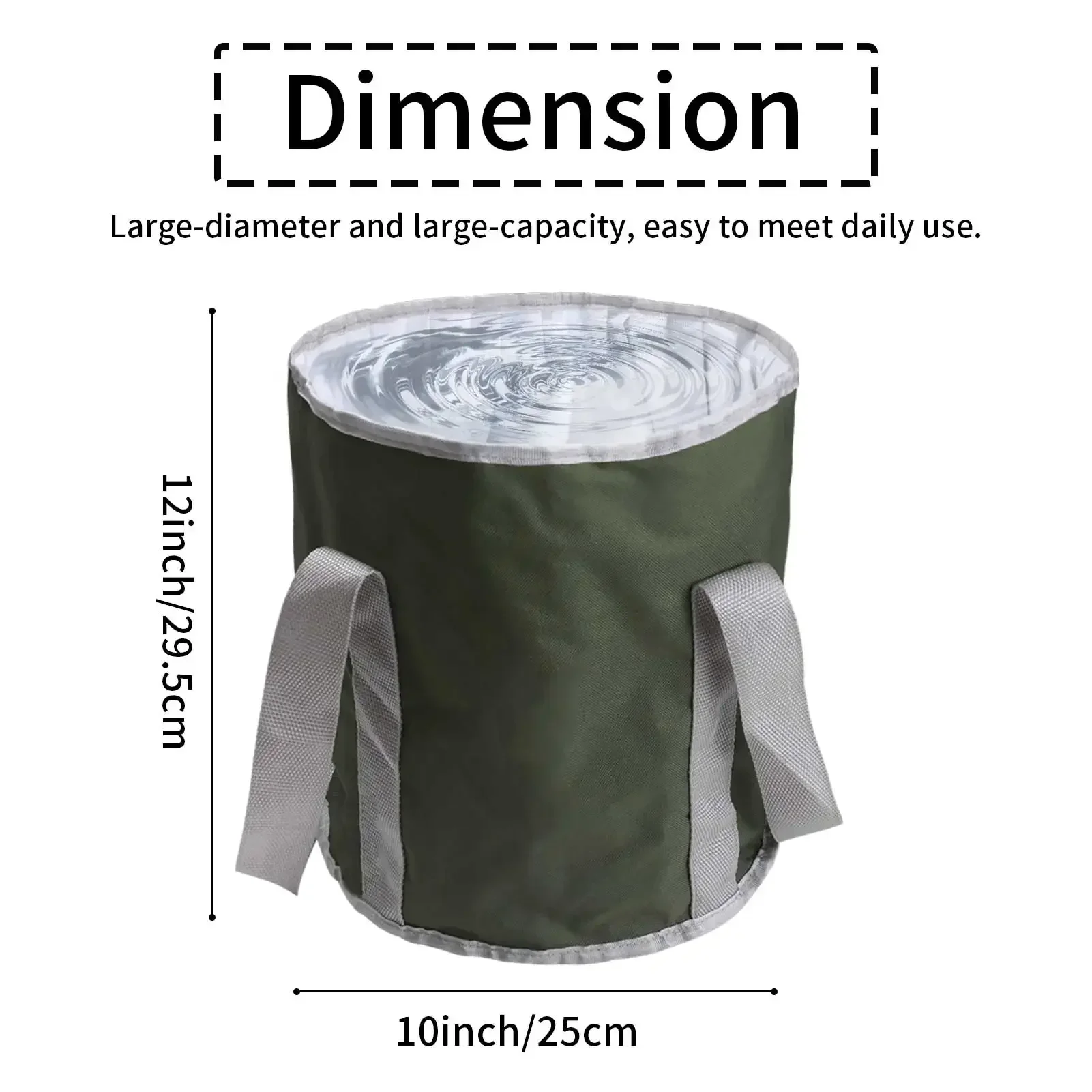 Cubo multifuncional para exteriores de 20L, cubo de viaje portátil plegable, Cubo de transporte de gran capacidad, Cubo de pesca para acampar - imagen 4
