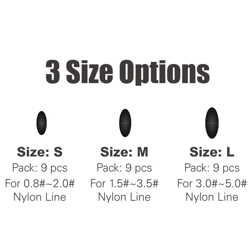 LUREHOLIC Tapón de pesca con cuentas espaciales, 9 piezas para Texas Rig Carolina Rig Free Rig, etc. Señuelo Pesca de lubina Línea de nailon o fluorocarbono - imagen 3