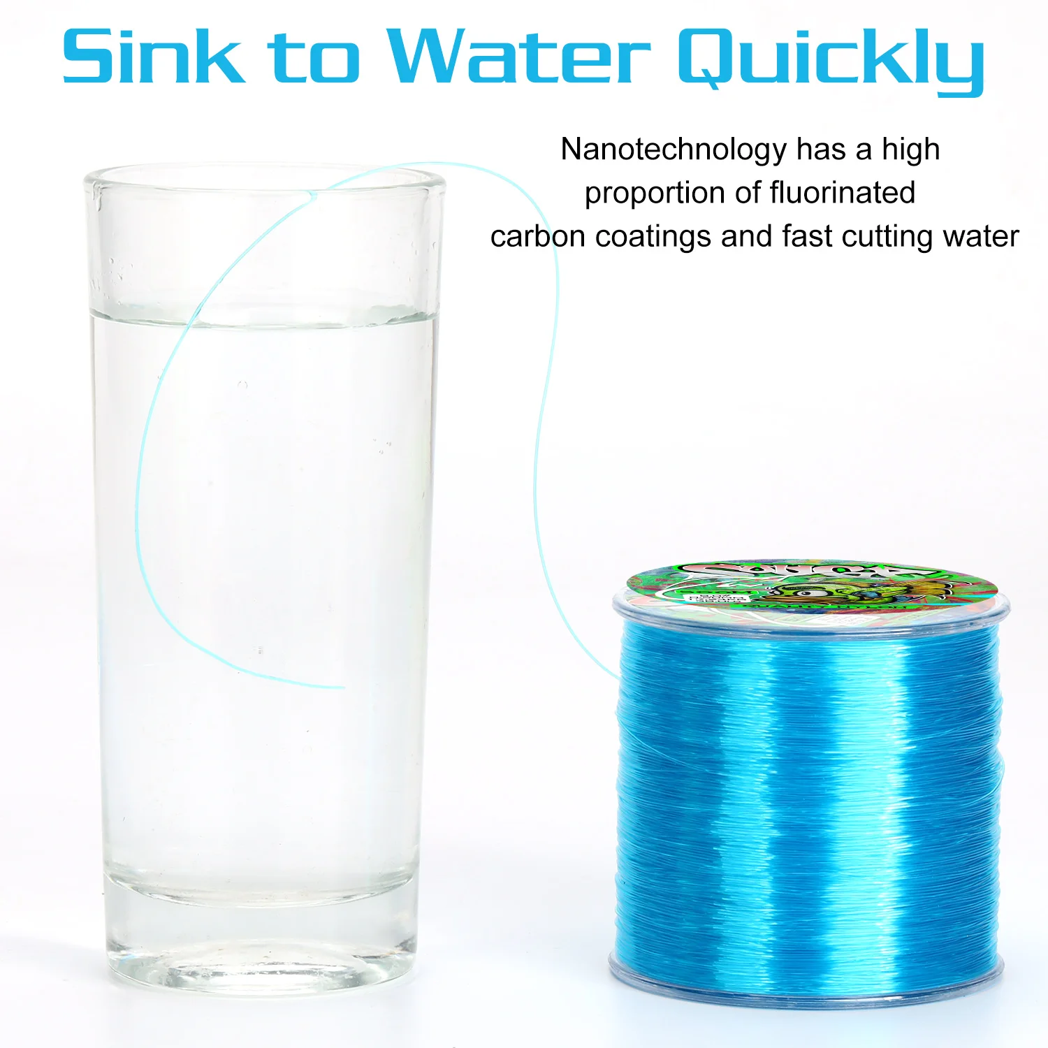 Sougayilang-sedal de pesca de nailon, monofilamento duradero de 500mm-0,14mm, sedal de fundición suave, aparejos de pesca, novedad, 0,50 m - imagen 5