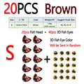 20pcs Brown S