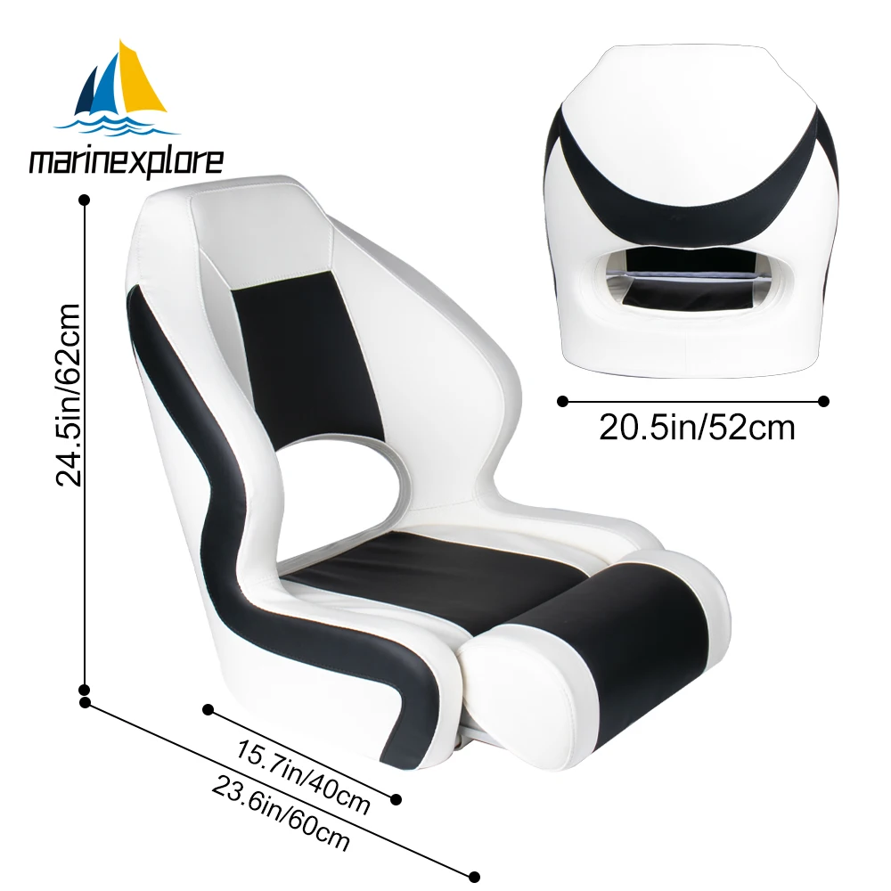 Silla plegable de PVC para barco, asiento de cubierta de fundición profesional para pesca marina, lancha rápida para exteriores, silla para trasero, comodidad para bicicleta - imagen 4