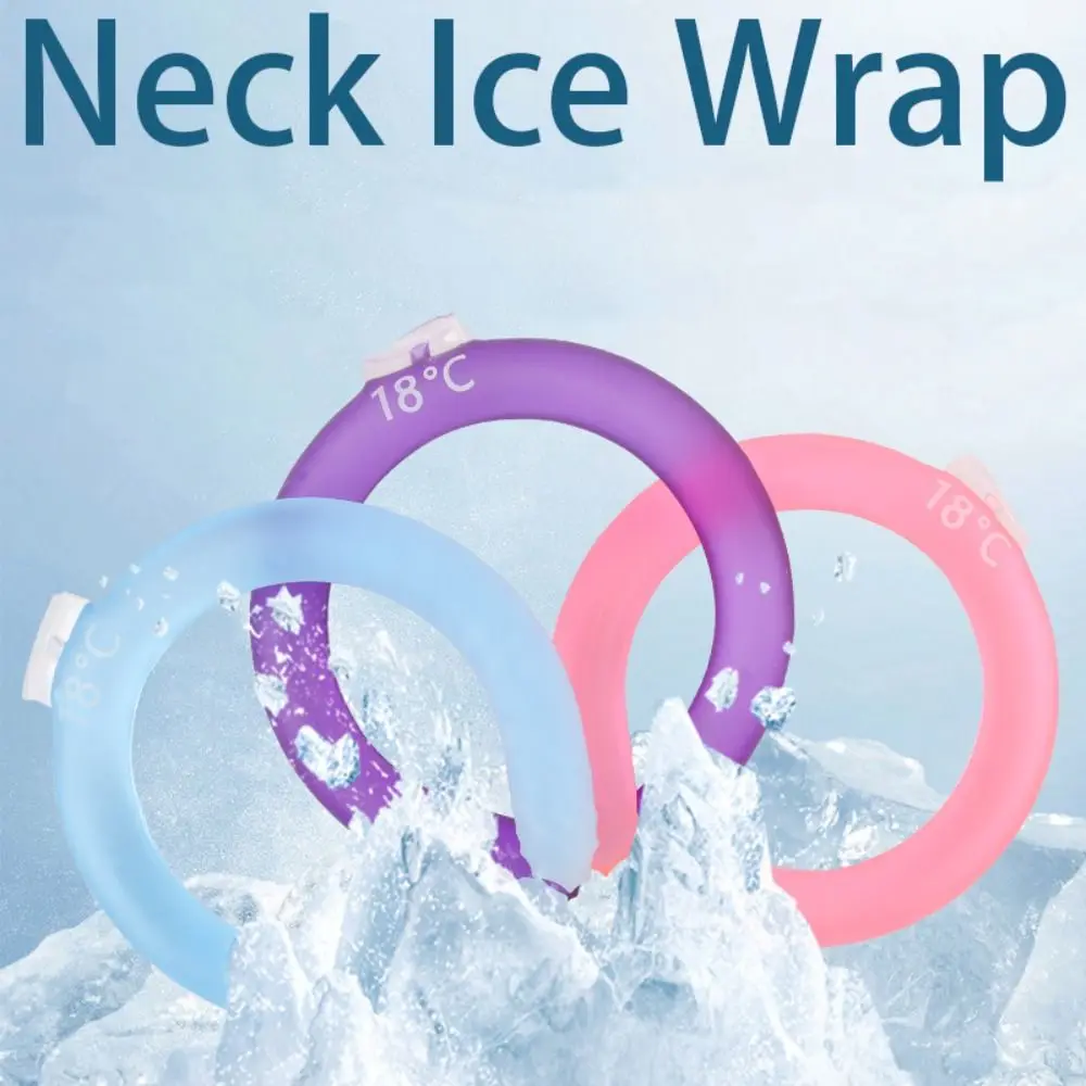 Enfriador de cuello de tubo de cuello, Gel líquido reutilizable, anillo de enfriamiento de cuello, paquete de hielo, máquina de hielo, envolturas de enfriamiento para el cuello al aire libre - imagen 2