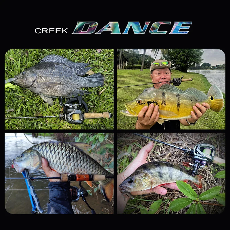 PURELURE CREEK DANCE caña de trucha BFS fundición de pesca UL caña de viaje ligera giratoria varilla de eyección de corriente Fuji Alconite anillo perca - imagen 5