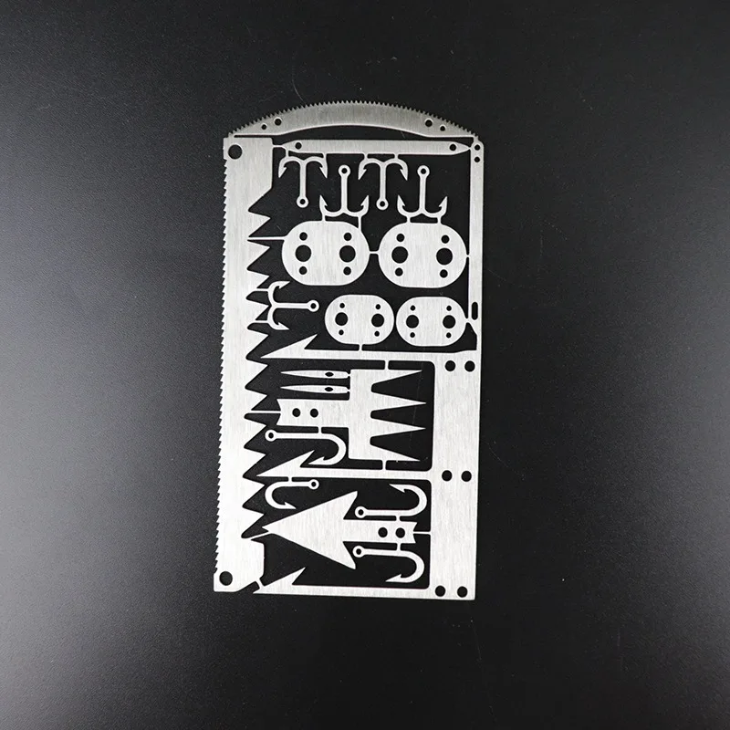 Suministros para acampar al aire libre, herramienta de supervivencia multifuncional 22 en 1, tarjeta de anzuelo de pesca que no ocupa carga, portátil, fácil desmontaje - imagen 2