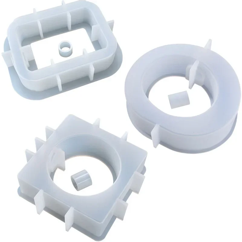 Molde de pegamento de cristal de resina epoxi, tubo de ensayo hidropónico cuadrado ovalado, florero de mesa de guardería de flores, molde de silicona - imagen 5