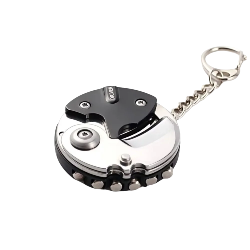 Nuevo Mini llavero con cabeza de lote, destornillador portátil multiusos, llavero, dispositivos de acero inoxidable para exteriores - imagen 4