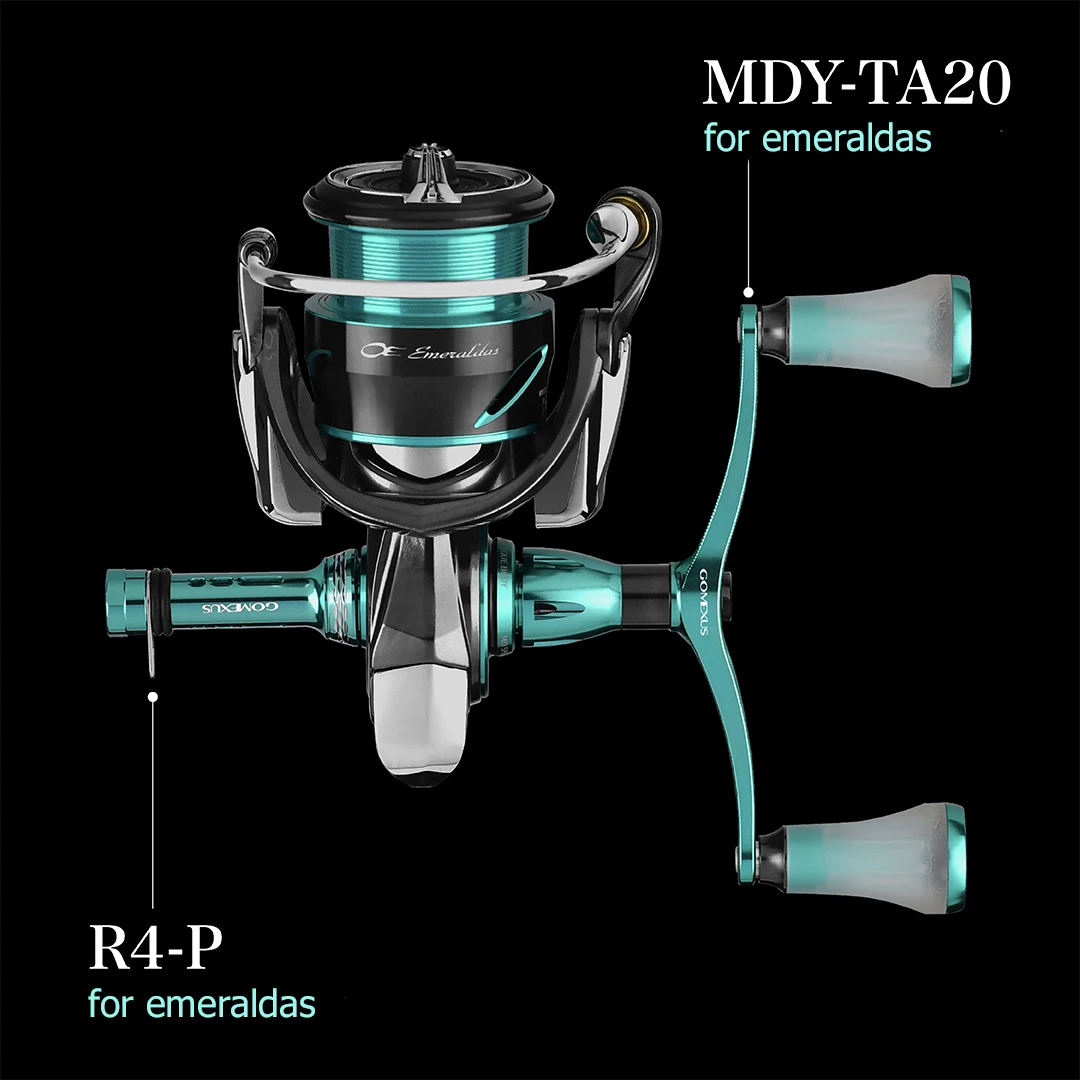 Gomexus-mango de carrete giratorio para Daiwa Emeraldas, doble Mango, 98mm, Eging, pesca - imagen 3