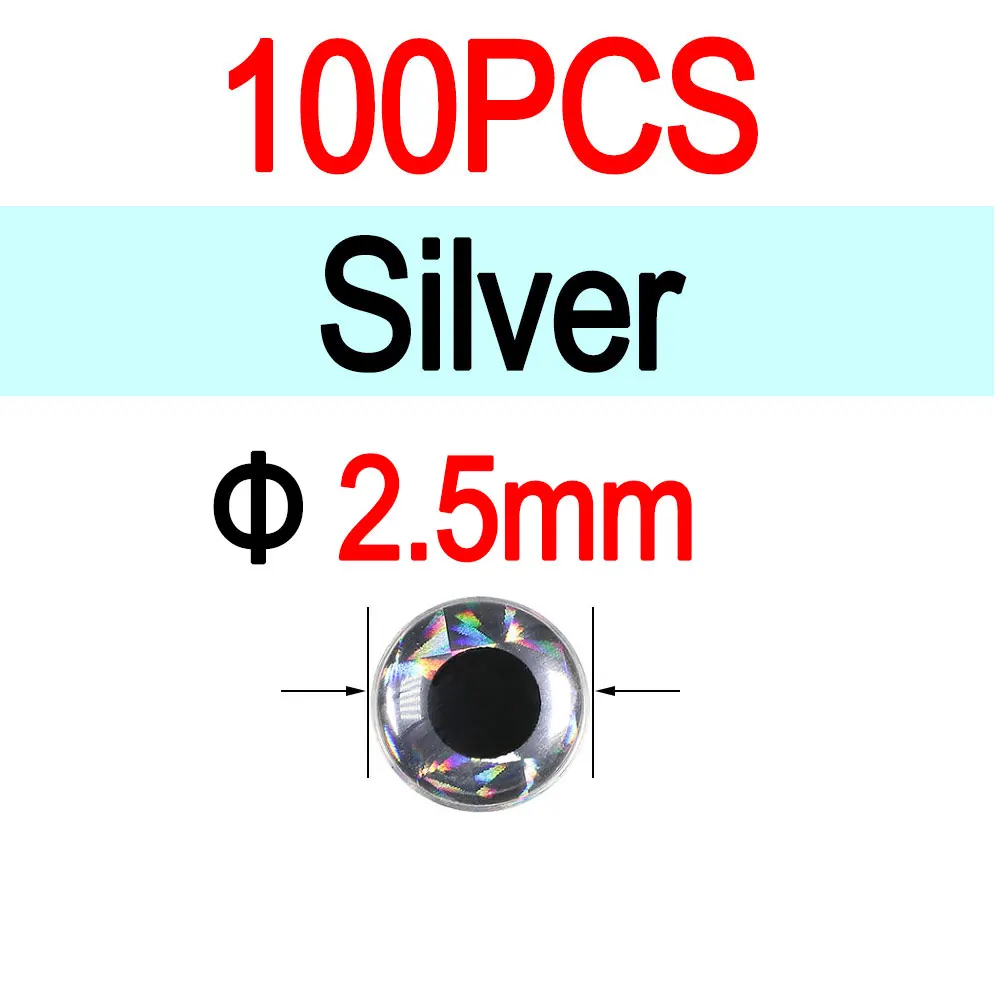 2.5mm Silver 100pcs