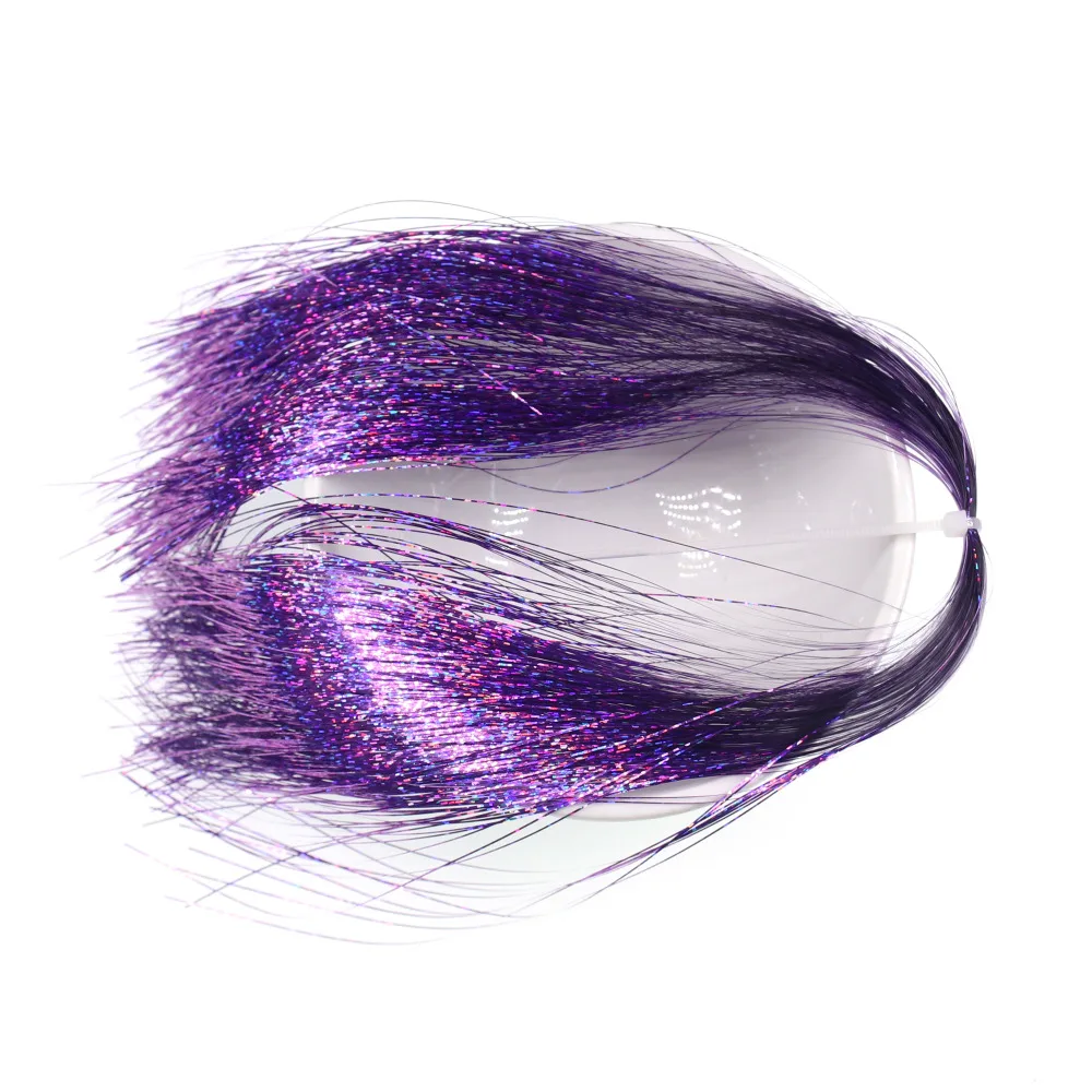 Bimoo-señuelo holográfico plano de 0,35mm, Material de atado de moscas, Streamer de oropel de cristal, Lucio, trucha, agua salada, 2 paquetes - imagen 5