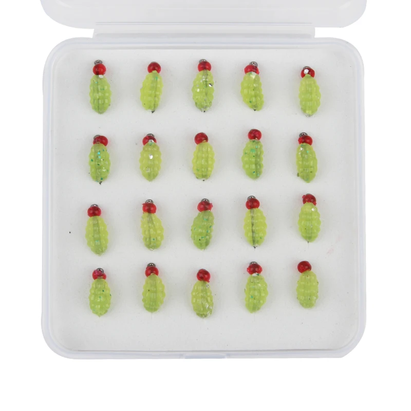 Señuelo de gusanos con anzuelos, cebo suave realista para pesca con mosca, para trucha, lubina, carpa y Lucio, 20 piezas - imagen 5