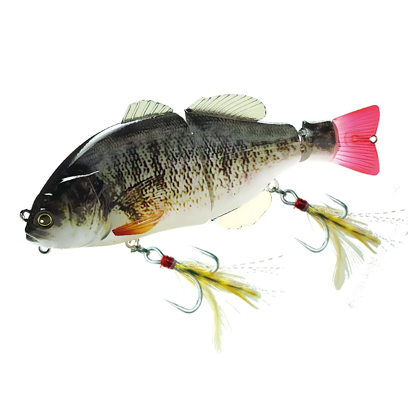 SWOLFY-señuelo de pesca Artificial, cebo articulado realista de 3 segmentos, Wobblers de hundimiento para Lucio, Swimbait, Crankbaits, 16cm, 72g - imagen 3