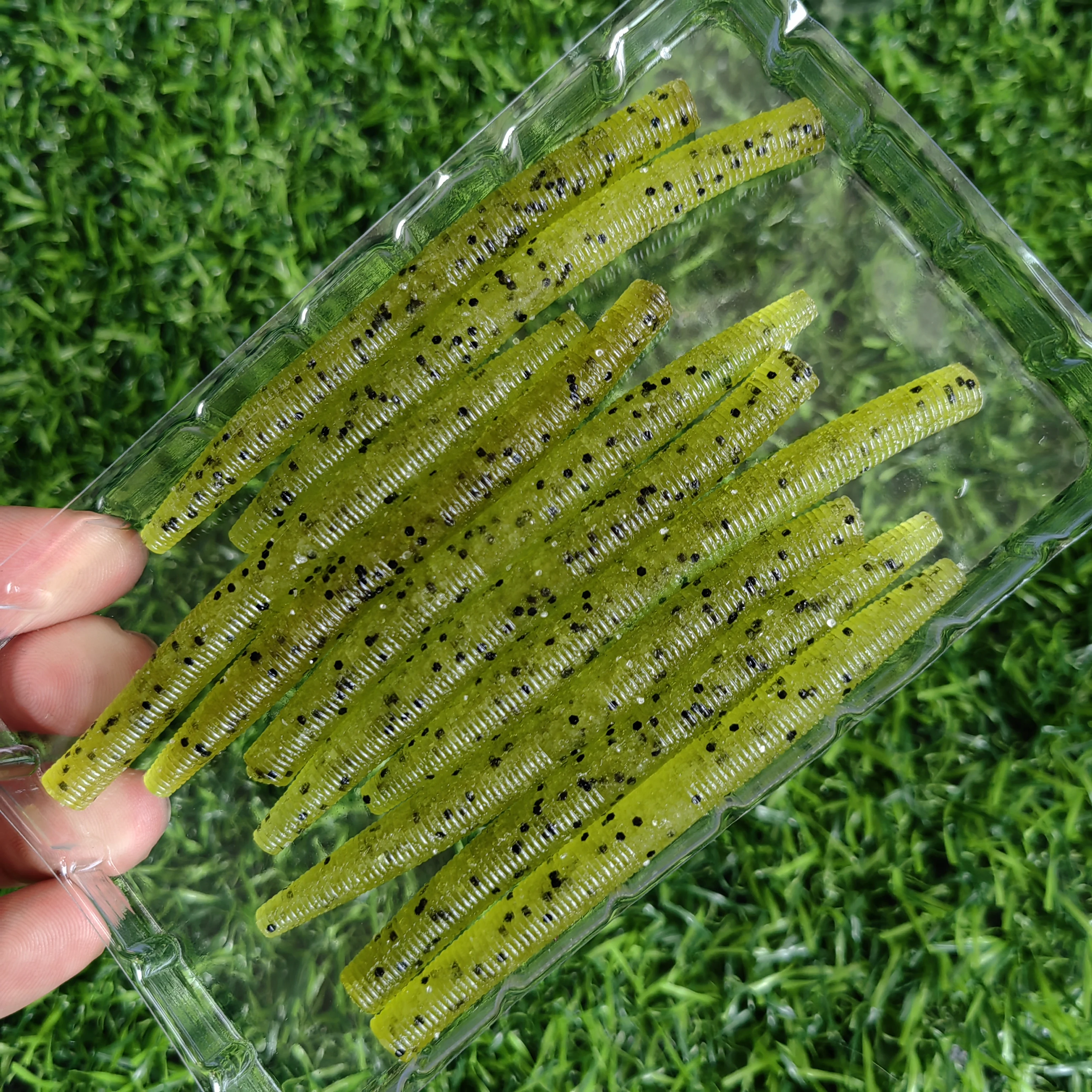 Swolfy Senko-señuelo de pesca de lubina, cebo de goma de plástico suave con sal para aparejo loco, aparejo de señuelo de lubina, agua salada y dulce - imagen 3