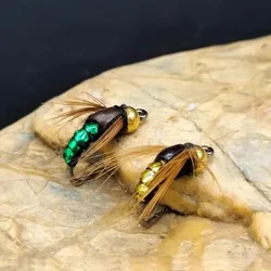 Señuelos de pesca con mosca artificiales coloridos, cebos de trucha de hundimiento rápido, insectos humanoides para pesca con caña y Baitcasting, 10 Uds.