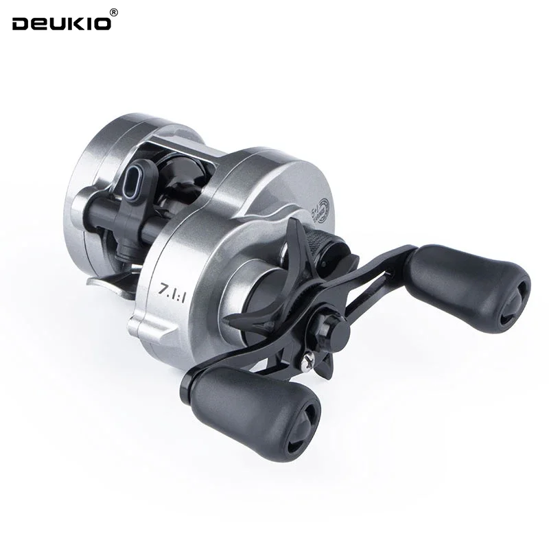 DEUKIO 2026 Carrete de Pesca Freno Suave Manivela Aluminio - imagen 4