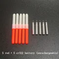 red and 5 battery