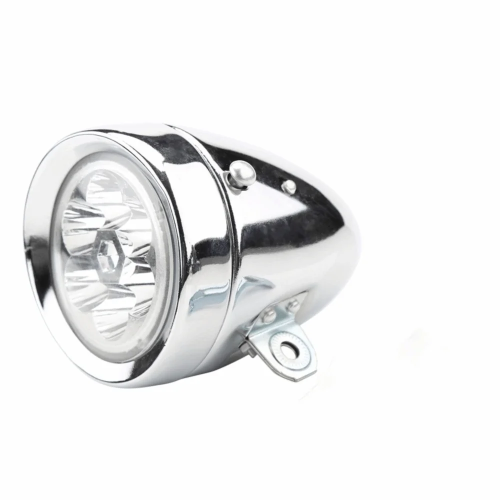 Faro de bicicleta opción negra y plateada