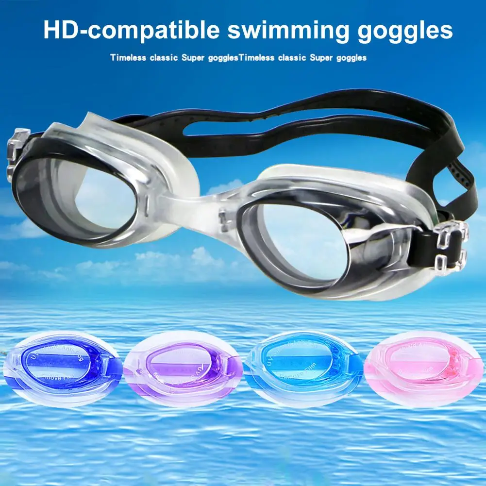 Gafas de natación para niños, gafas de natación de verano con lentes de alta claridad, gafas de buceo, protección UV con correa elástica