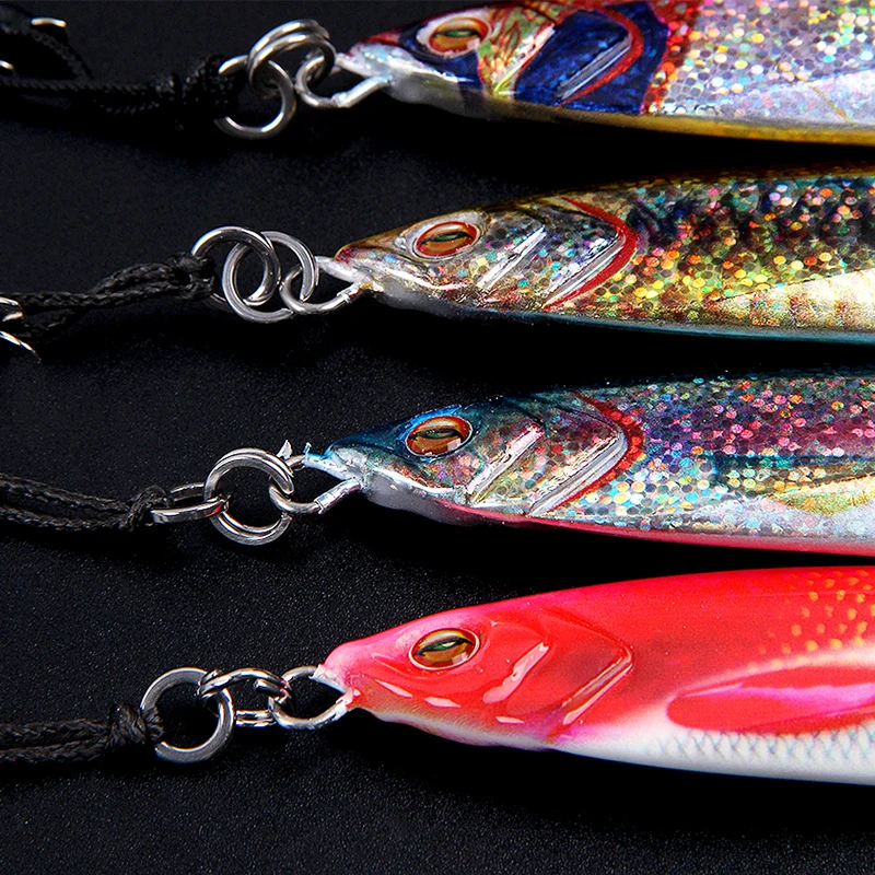 Jigs metálicos luminosos con anzuelos dobles para jigging - imagen 5