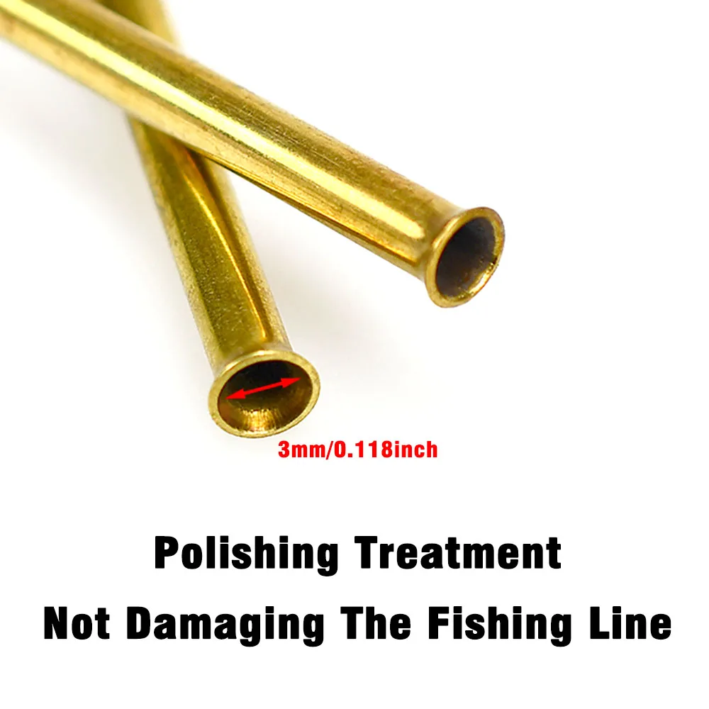 MNFT 4 Uds 25CM pesca en el mar tubo de latón soporte de equilibrio Metal antienredos aparejos terminales de pesca de carpa - imagen 5