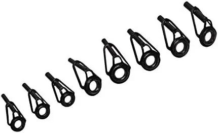 Kit de reparación de puntas de caña de pescar, 8 Uds., puntas superiores de caña, puntas de repuesto para caña de pescar, anillo de cerámica de acero inoxidable - imagen 4