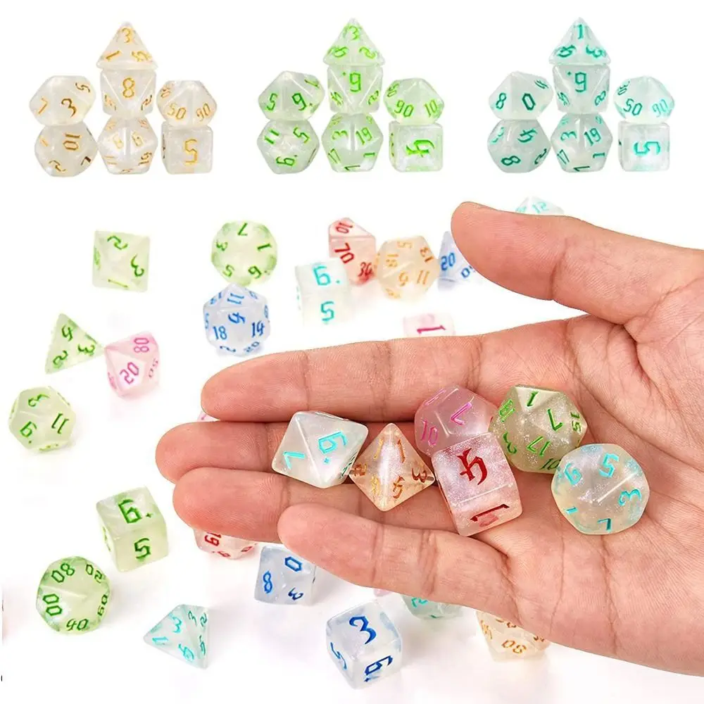 Dados acrílicos poliédricos D4 D6 D8 D10 D12 D20 para juegos de rol - imagen 4
