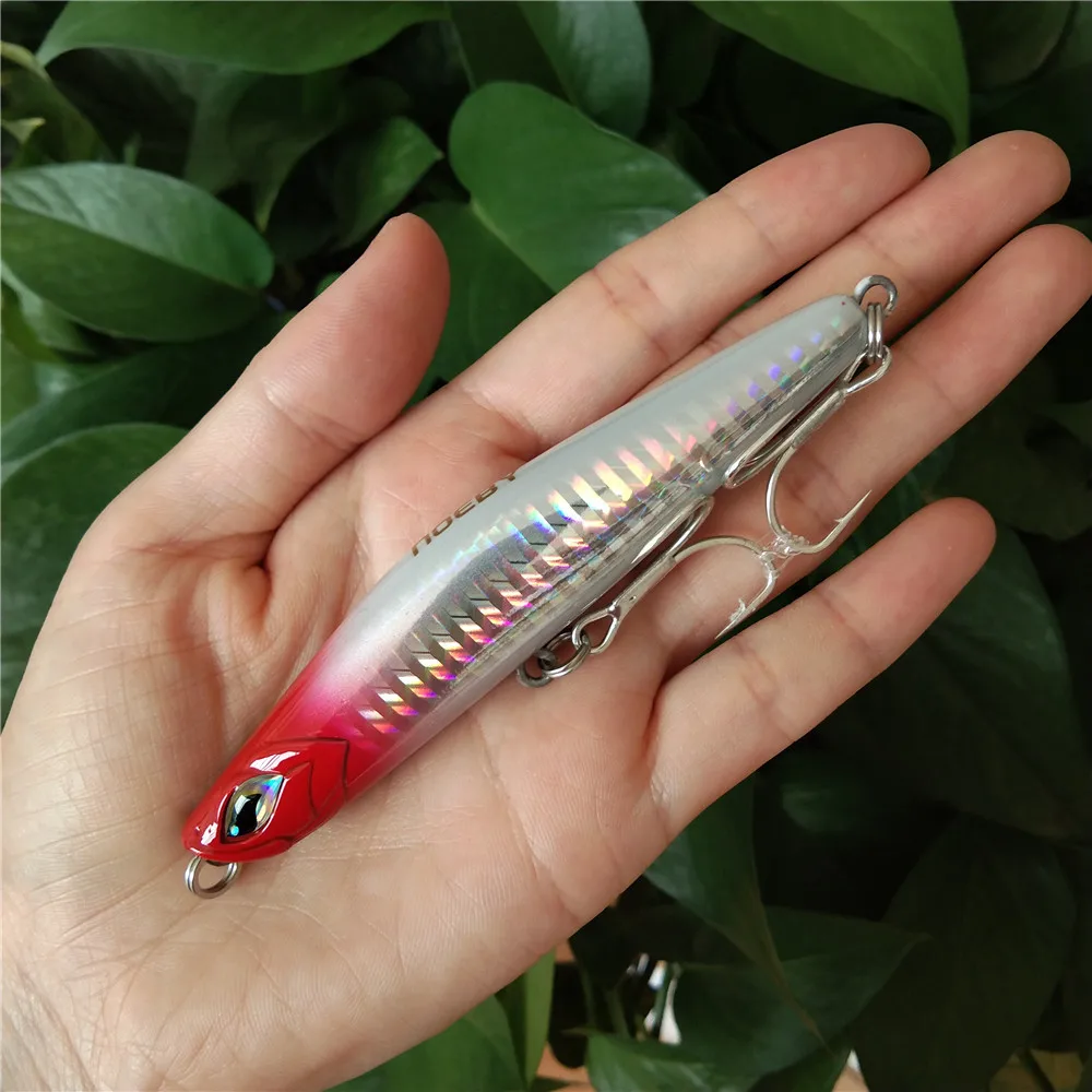 Noeby-señuelo de pesca Artificial, cebo de silicona, anzuelo triple, Swimbait, aparejos Wobbler, Jerkbait, 4 piezas, 99mm, 36g - imagen 5