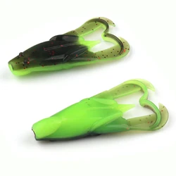 Señuelos de Pesca de rana blanda, 3 piezas, 7,5 cm/8g, señuelo Jigging de silicona con cuentas de sonido, Wobblers, Mini señuelo de pesca suave