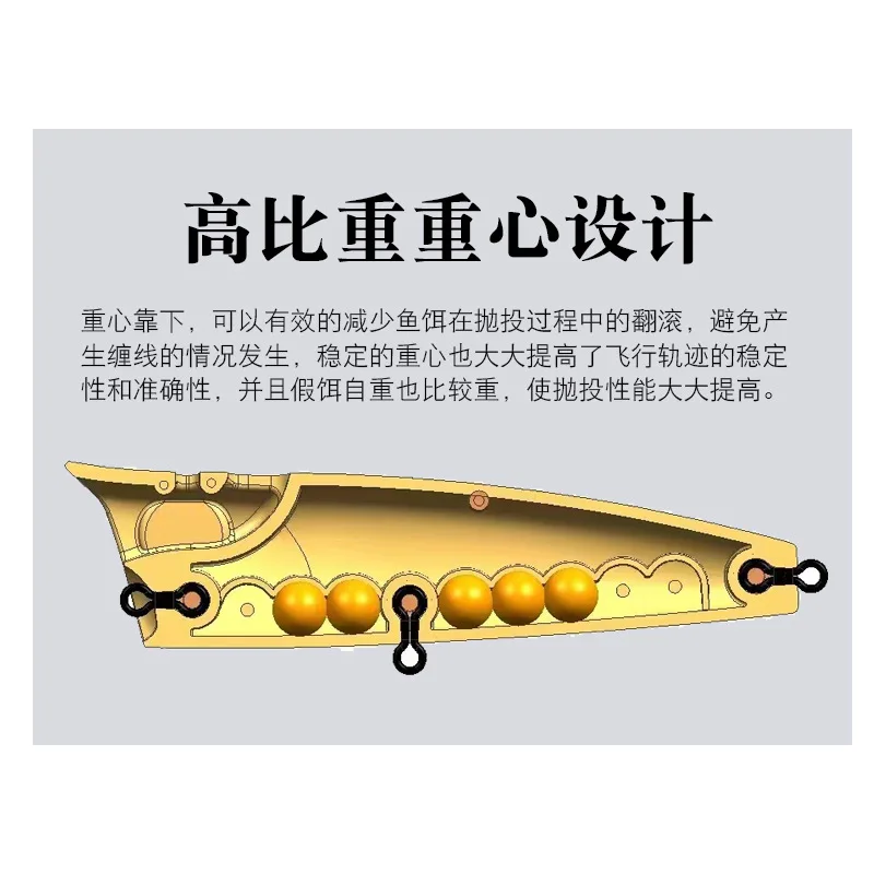 8 Uds 75mm/8,5g 90mm/15g Topwater Popper flotante Rock pop cebos duros artificiales para lubina perca Lucio señuelo de pesca - imagen 4