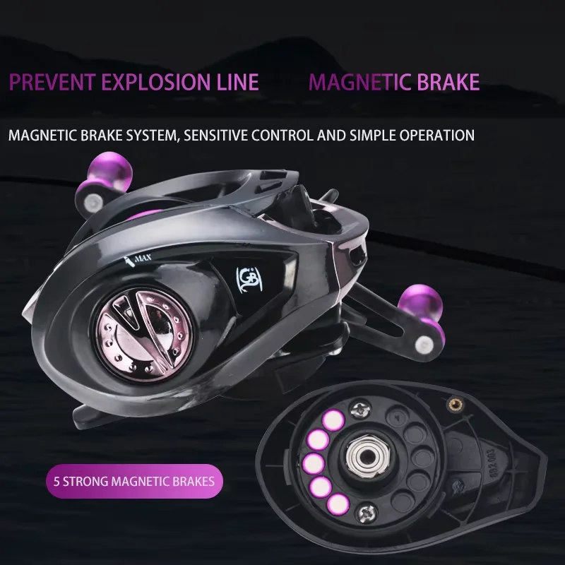 Lizard Shallow Metal Spool, carrete baitcasting, mango carbono - imagen 3