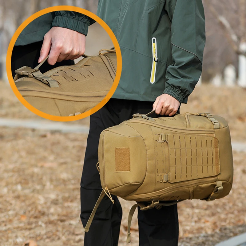 Mochila táctica de pesca gran capacidad sistema Molle y compartimentos - imagen 4