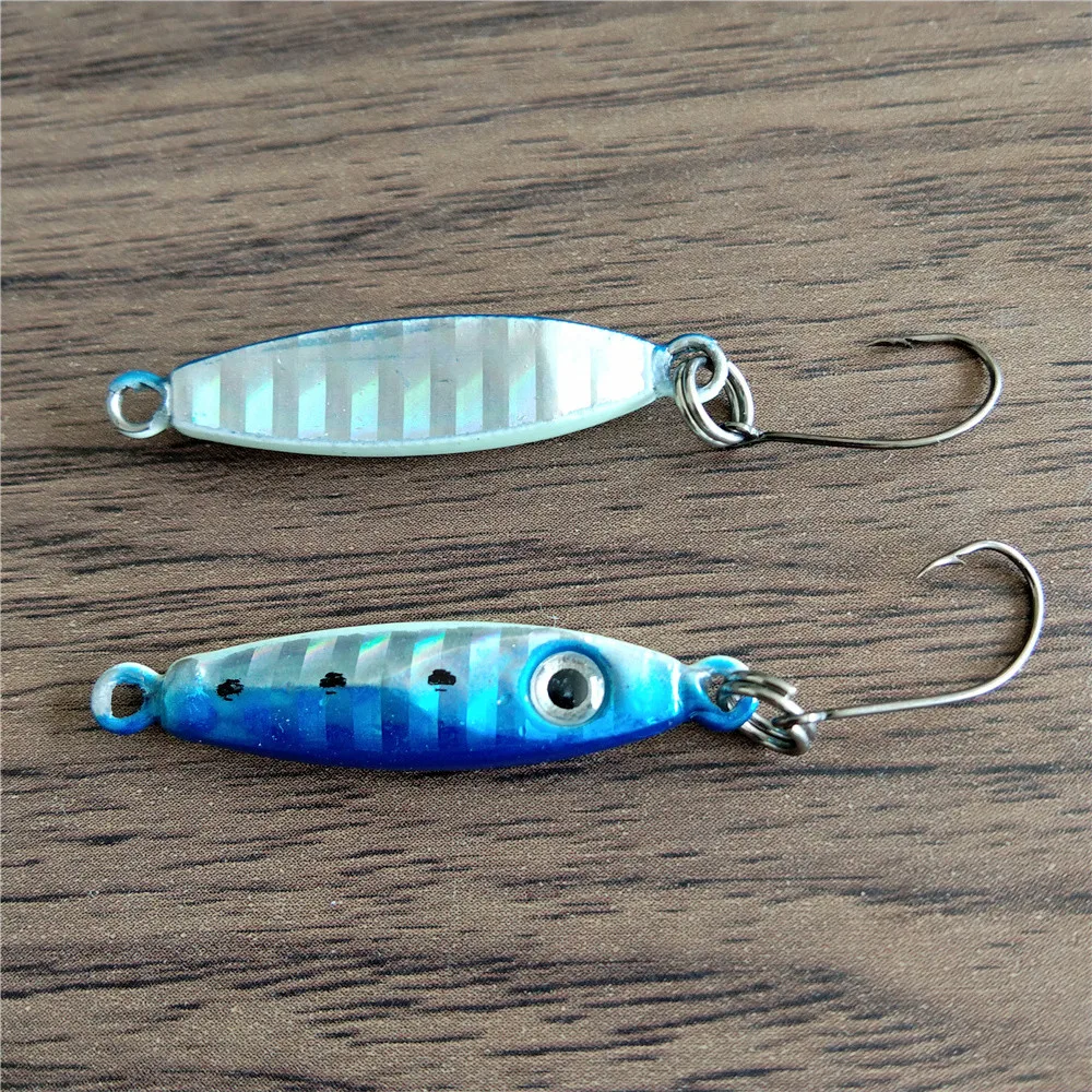 Swolfy-miniseñuelo de pesca de Metal, anzuelo de lubina, 3g/5g, 10 unidades - imagen 3